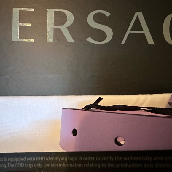 Versace Medusa Studded lilac leather belt NEW (AUTHENTIC) - Picture 5 of 16